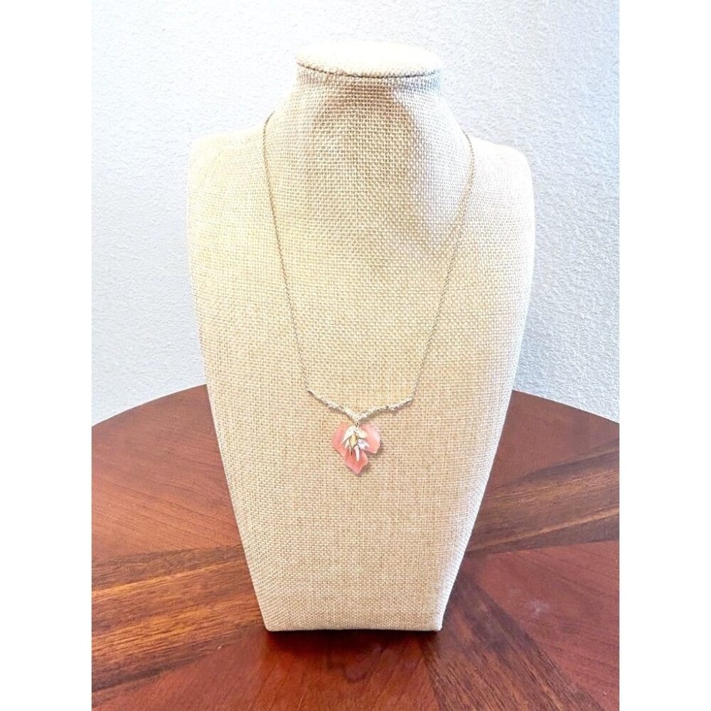 Alexis Bittar Desert Jasmine Orchard Lucite Pendant Necklace in Pink